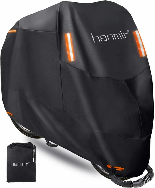 hanmir 오토바이 방수 커버, 1개, 블랙