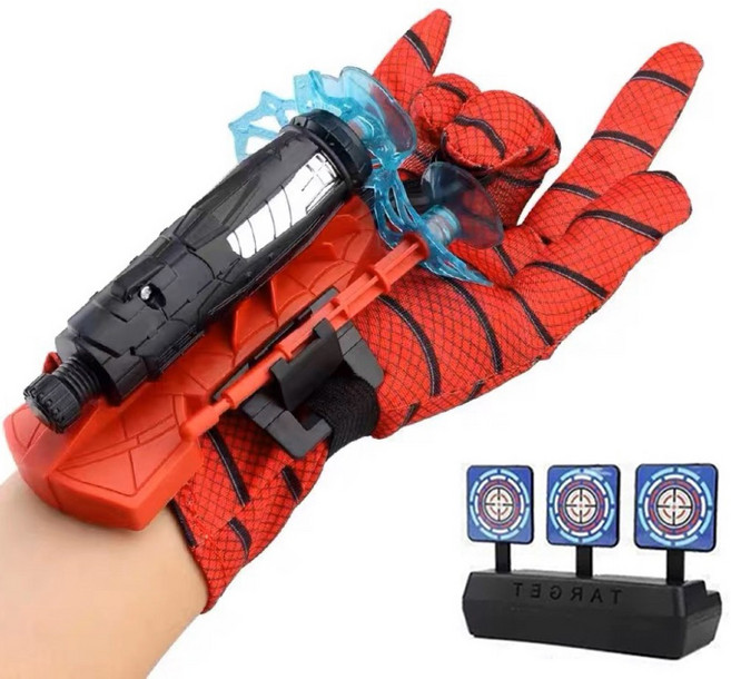 스파이더맨 웹슈터 거미줄 빨판 발사기, 풀 세트, 1세트