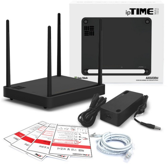 ipTIME 유무선 공유기, IP TIME AX6008M[블랙], 1개