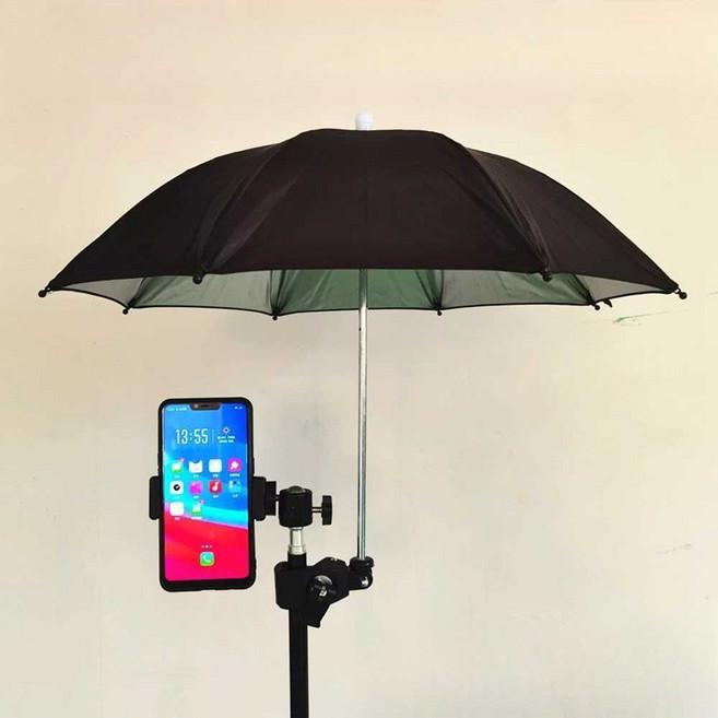 뉴빅 카메라 우산삼각대 사진 DSLR 거치대 촬영 홀더, 실버 특대형 우산+360회전, 1개