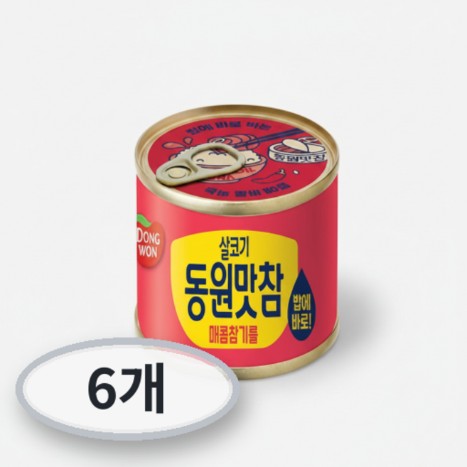 동원참치 살코기 맛참 매콤참기름, 90g, 6개