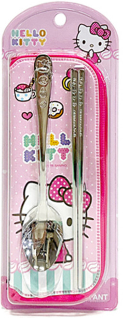 헬로키티 스텐수저케이스세트