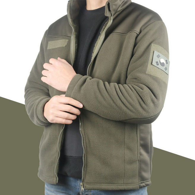 신형 동계용 왕기모 간부 후리스 집업