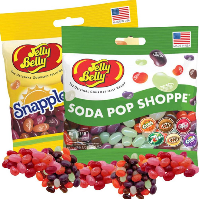 Jelly Belly 젤리벨리 젤리빈 스내플 & 소다 팝 2종 멀티팩 99g 2개