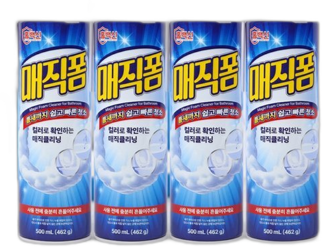 애경 랩신 홈백신 매직폼 변기 청소세제, 500ml, 4개