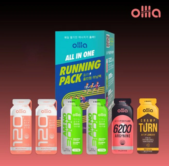 올라 올인원 런닝팩 자전거 마라톤 스포츠 철인3종 에너지젤 파워젤, 1개 - 쿠팡