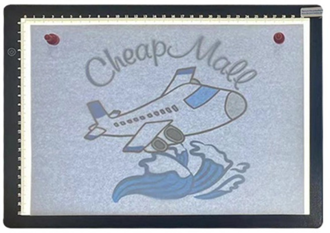 치프몰 무반점 A4 LED 드로잉 패드 3단 밝기, 1개