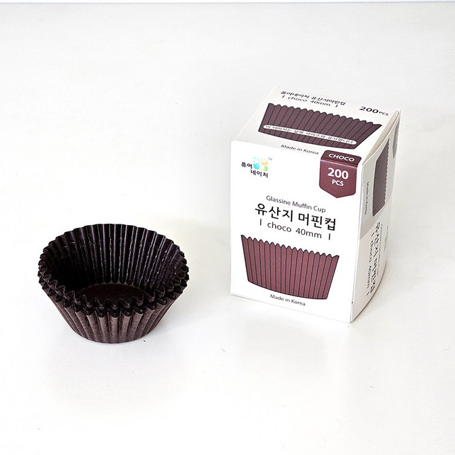 유산지 머핀컵 40mm 200매입, 1개