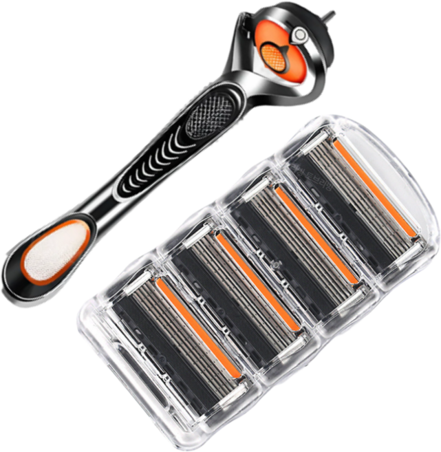 TOVLIVING 남자 5중 면도날 리필4p +면도기 질레트 호환용, 1개, 1세트