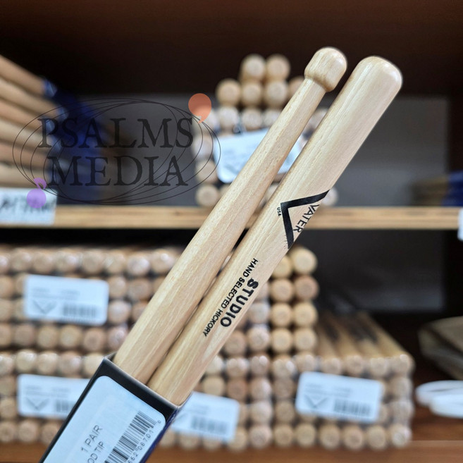 Vater 베이터 미국산 스튜디오 우든팁 드럼스틱 VHSW, 1개, 우드