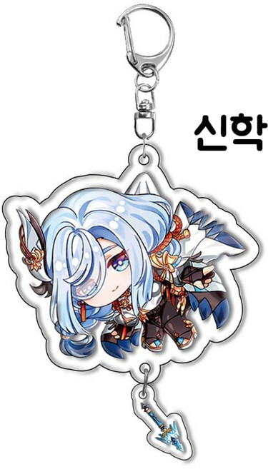 [당일출고] 원신 아크릴 키홀더 키링 굿즈 27종 츠마마레 데롱데롱 miHoYo미호요 호두 라이덴 클레 게임 열쇠고리, 신학, 1개