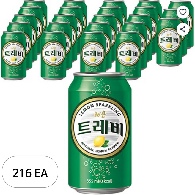 트레비 롯데 레몬 355ml, 216개