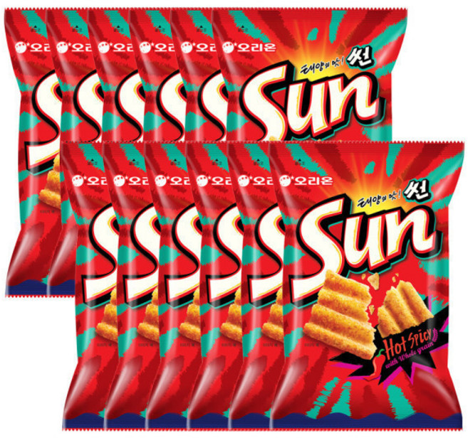 오리온 돌아온 썬 핫스파이, 80g 12개, 12개, 80g