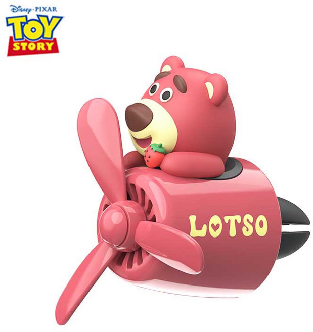 귀여운 차량용 방향제 블랙곰 곰돌이 케릭터방향제 선풍기형방향제 방향제 디퓨져 선풍기 자동차 악세사리, 딸기곰, 1개