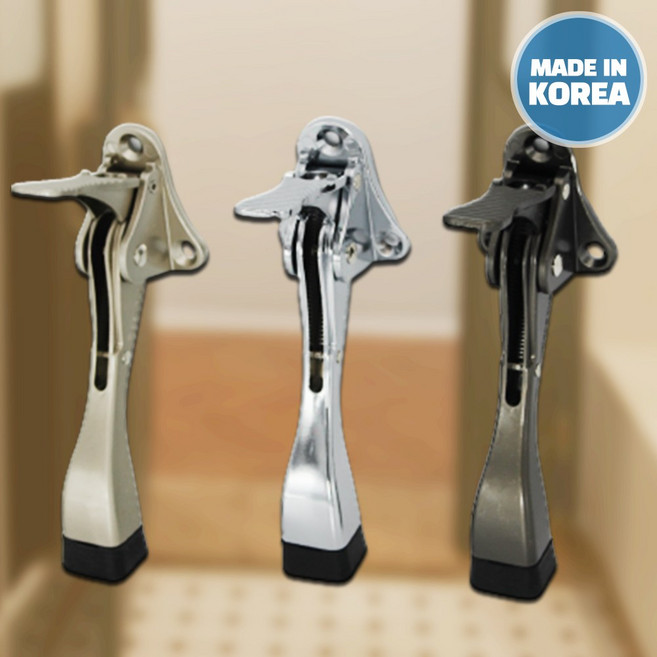 원터치 자동 도어스토퍼 말굽, 펄니켈, 1개