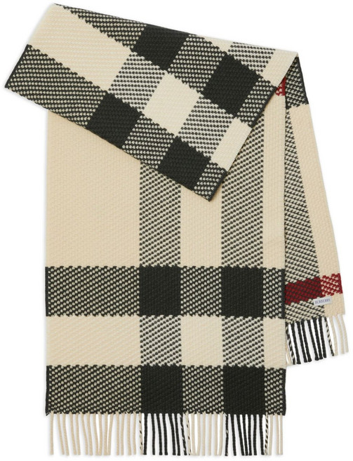 버버리 체크 패턴 울 스카프