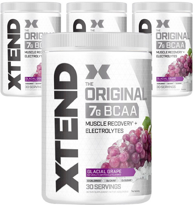 익스텐디드헬스 더 오리지널 7g BCAA 글레이셜 포도 맛, AE) 420g × 4개, 420g, 4개