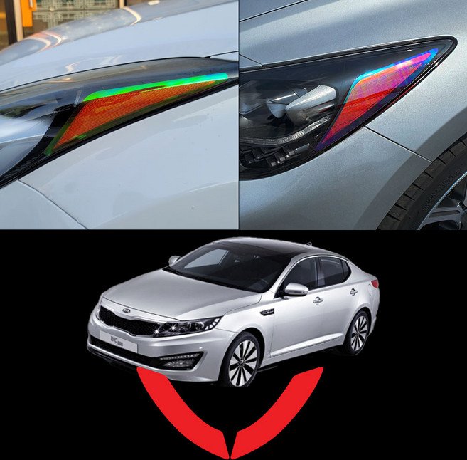 K5(구형) 헤드라이트 리플렉터 스티커필름 차량한대분, 카멜레온핑크K5(구형), 1세트