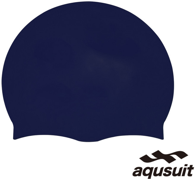 국내생산 베이직 심플 실리콘수모 성인남녀공용 수영모자, 네이비, 1개