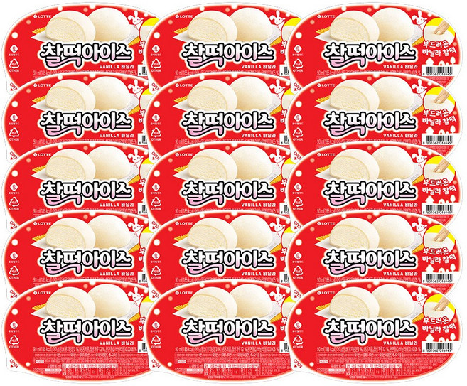 찰떡아이스 바닐라, 15개, 90ml