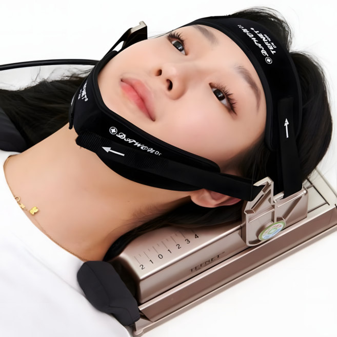 국산 특허 목견인기 1등급 의료기기 경추 디스크 거북목 일자목 자세교정 견인 치료기, 1개