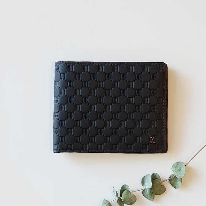 [백화점 정품] 닥스 ACC [LOUIS]블랙 DD경판로고 매트 가죽 반지갑 DBWA2F363BK