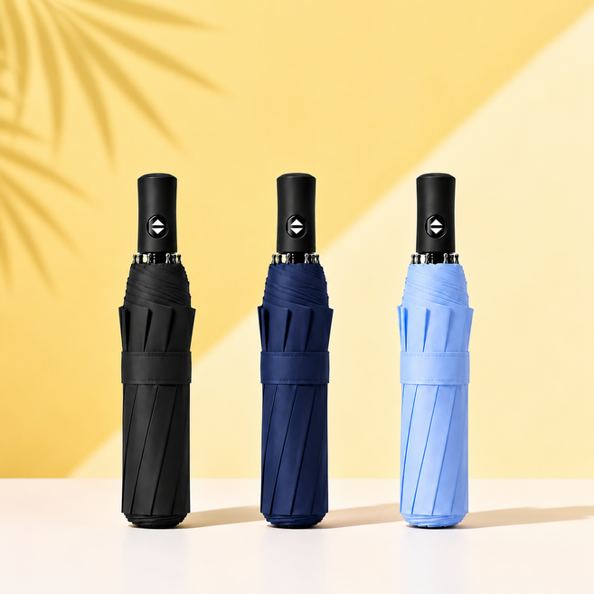 우양산 UV 자동 우산 미니 3단