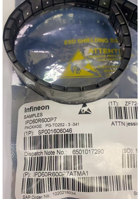 Infineon IPD60R600P7 貼片 TO-252-3 600V 6A, 1個