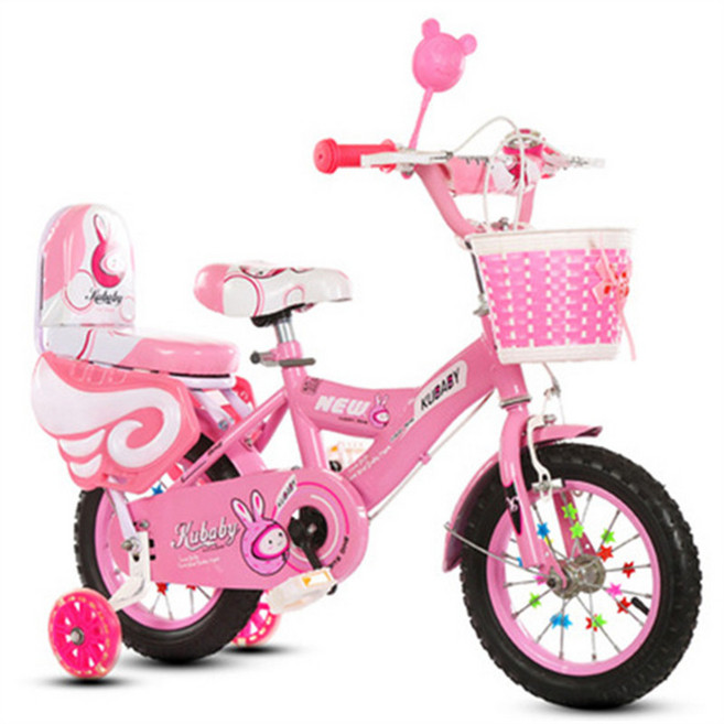 DIU 兒童自行車男女寶寶腳踏車2-3-4-6歲寶寶單車12寸-20寸單車可, 1個, 1cm, 粉色閃光輪:14寸
