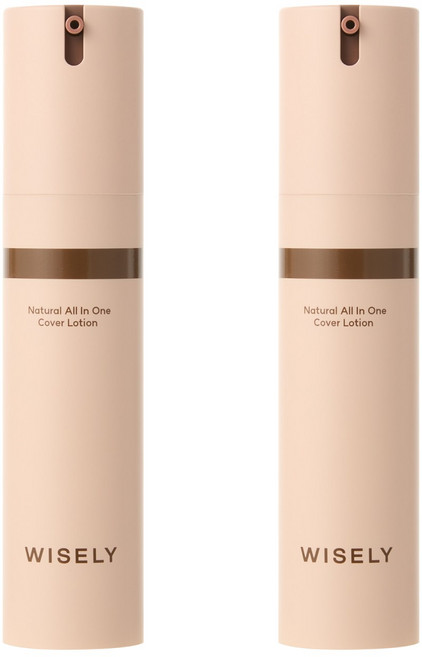 와이즐리 내추럴 톤업 올인원 커버 로션 SPF50+ PA++++, 베이지, 2개