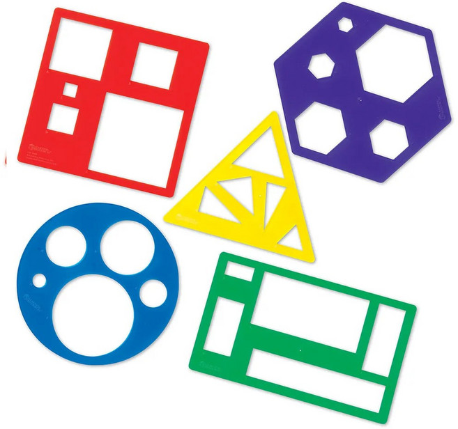 러닝리소스 LER 5440 기본도형그리기(5종) PRIMARY SHAPES TEMPLATE SET, 본상품선택, 본상품선택, 본상품선택, 1세트