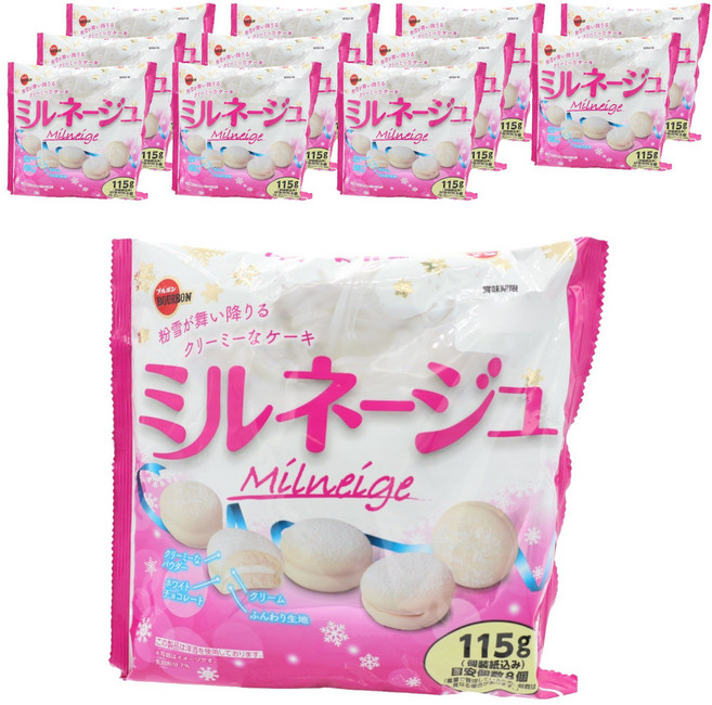 BOURBON 北日本 米涅雪 奶油蛋糕, 12個, 115g