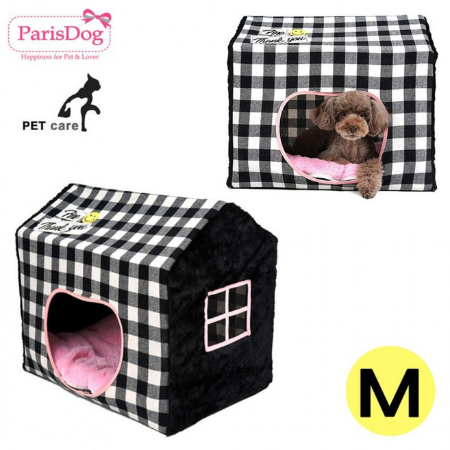 강아지집 강아지하우스 파인땡큐 프레임하우스 [블랙 미디움], 블랙, 1개