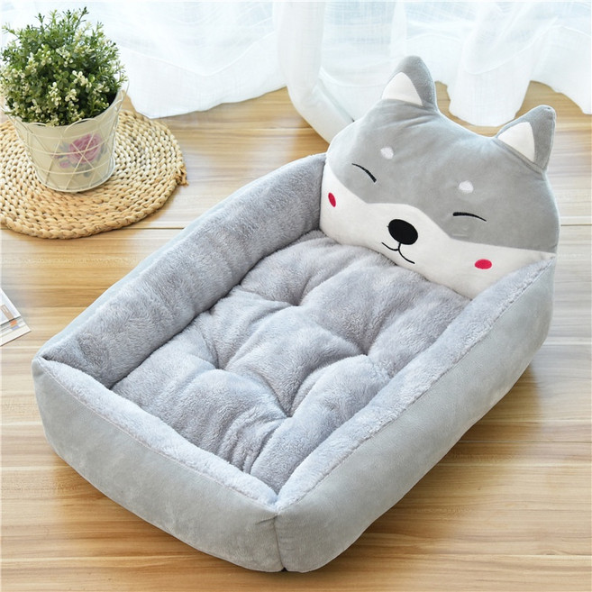 DC寵物 秋田犬造型寵物床墊 寵物睡窩, 3#灰色,【S號】建議2.5KG內, 1個