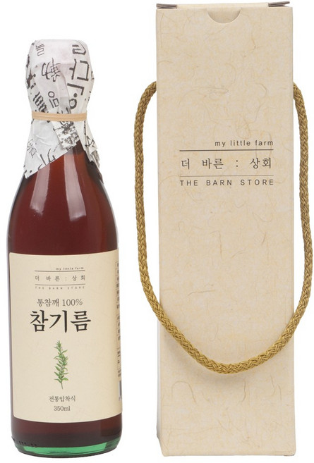 고소한 전통 참기름 통 참깨100% [고급선물케이스 증정], 1개, 350ml