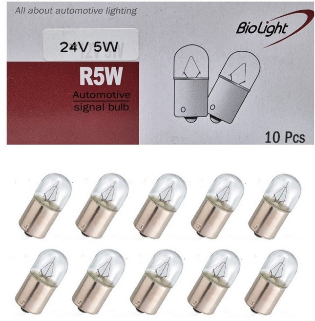 대성부품/국내생산 24V R5W 전구/1통/큐, 24V BIO R5W(1통), 1개