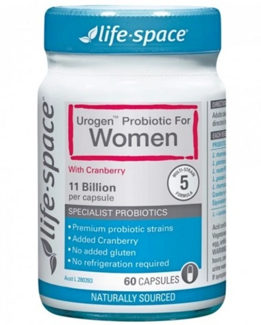 호주 라이프스페이스 여성유산균+크랜베리 함유 60캡슐, 60정, 1개 - 쿠팡