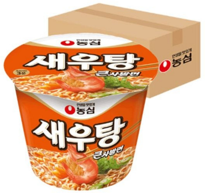 농심 새우탕 큰사발면 115g (컵라면/16개/BOX)+2개이상구매시 스포츠용품 랜덤증정