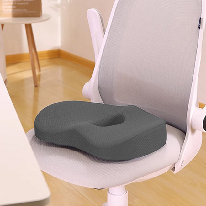 루비바 엉치뼈 보호 4D 도넛방석 치질 회음부 임산부, 1개, 그레이