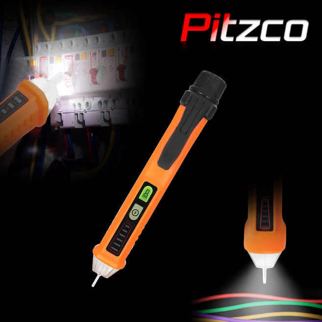 피츠코 비접촉식 검전기 고급형 PM8908C 활선 경보기 검진기 전기 테스터기 건전지포함, 1개