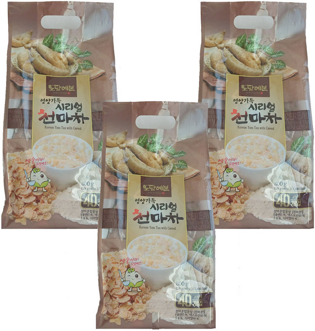 도담예본 영양가득 시리얼 천마차 콘플레이크 초야식품, 20g, 3개, 40개입