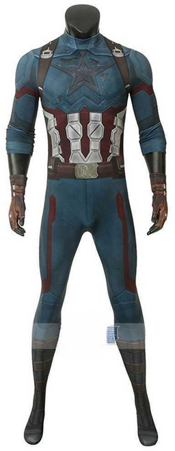 캡틴아메리카 코스프레 의상 소품 코스튬 할로윈 데이 남성용(점프슈트+장갑) XS