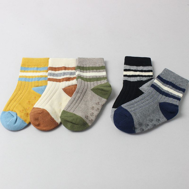 노디자인 H탐앤링글 중목 5켤레 유아 아동 아기 남아 여아 봄 여름 가을 겨울 골지 중목 주니어 키즈 어린이 유치원 선물 양말 세트