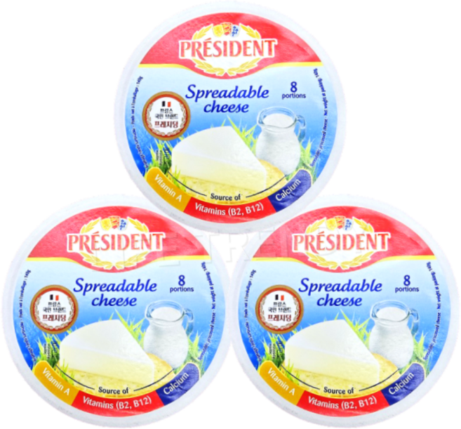 프레지덩 스프레더블 포션치즈 140g x 3입, 3개