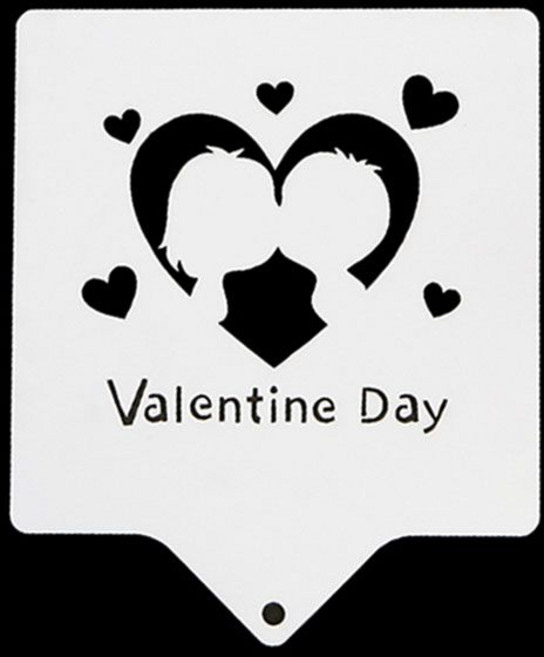 1개 카페테리아 데코 스텐실(발렌타인데이) 도안