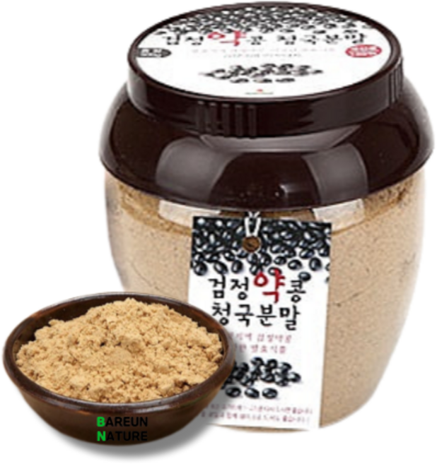 국산 청국장 가루 100% 약콩 분말 쥐눈이콩 검정약콩 발효 청국장균 쥐눈이콩낫또 콩가루 블랙푸드 효능 추천, 500g, 1개