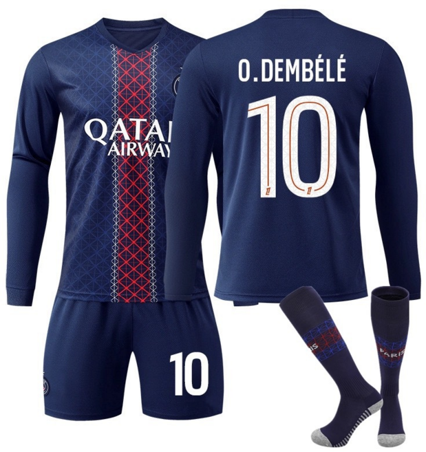 파리생제르맹 25-26시즌 이강인 축구 유니폼, 1세트, no.10 뎀벨레
