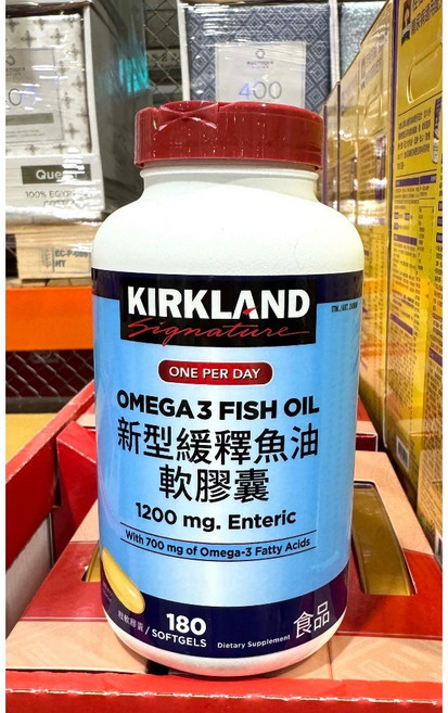 科克蘭 新型緩釋魚油軟膠囊 1200mg 180粒, 1個, 貨運宅配