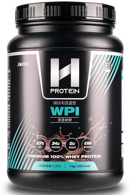 오늘의바디 단백질보충제 에이치프로틴 WPI 93%, 1kg, 1개
