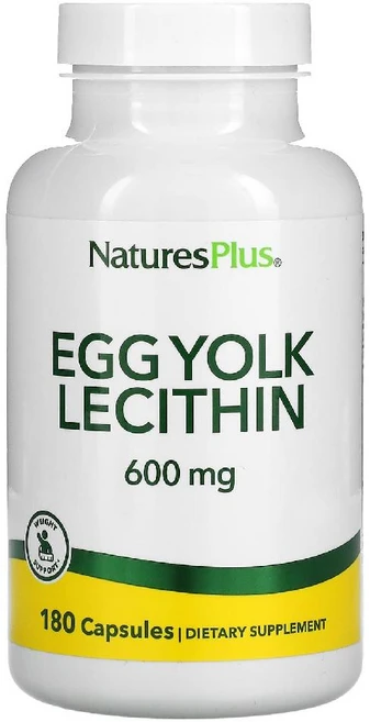 네이처 스 플러스 레시틴 계란 노른자 에그 요크 600mg 베지 캡슐 180 정, 1개 - 쿠팡